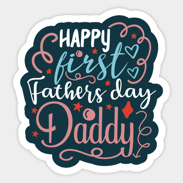 happy fathers day daddy Sticker by TeeValley